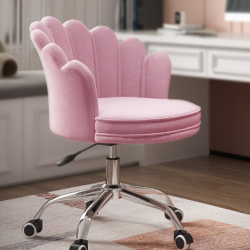 كرسي الاميرات باللون الزهري مع عجلات am-51